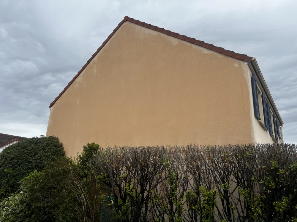 Nettoyage de pignon a Verneuil-sur-Seine 78480 - en cours